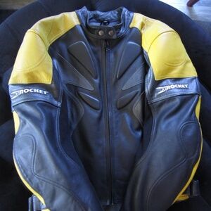 Joe Rocket Black and Yellow Motorcycle Jacket